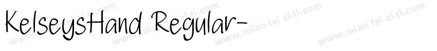 KelseysHand Regular字体转换